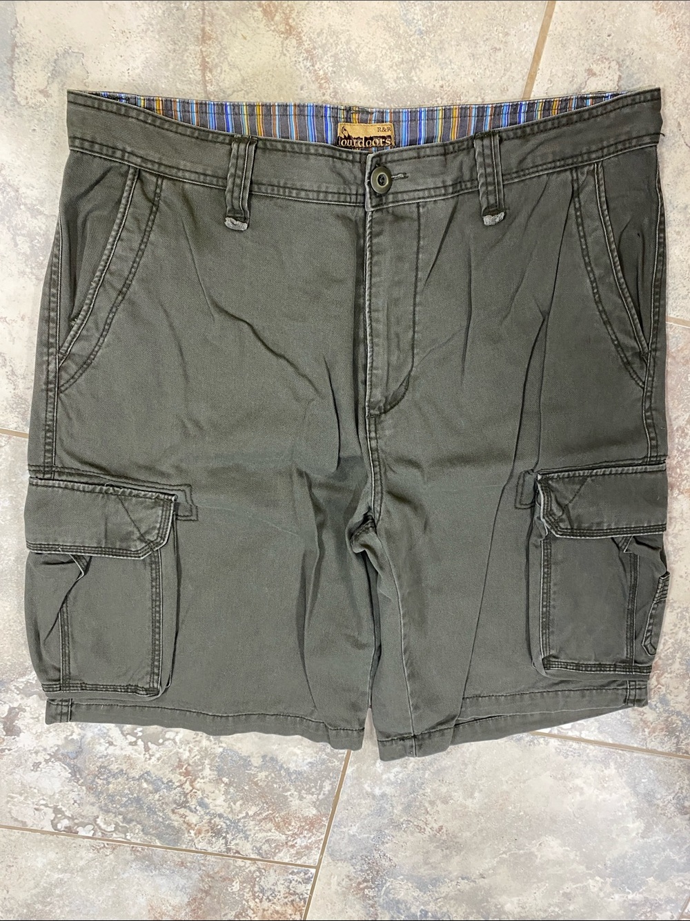 Men's Cargo Shorts in Olive Green by Outdoors